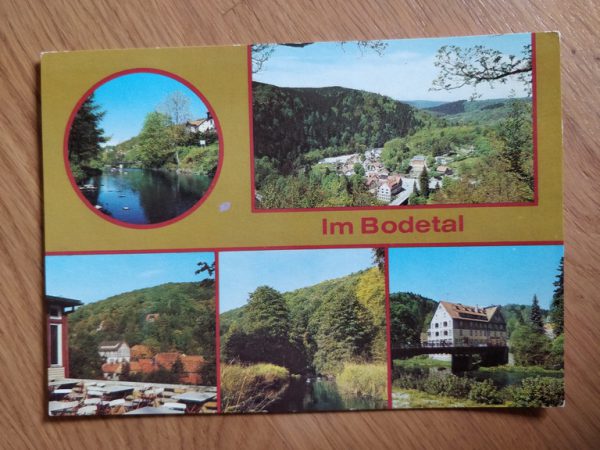 Postcard Im Bodetal 5 pictures