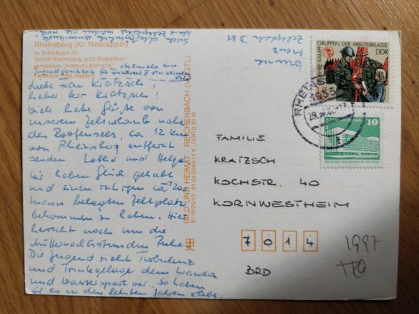 Postcard Schloss und Park Rheinsberg - Image 2