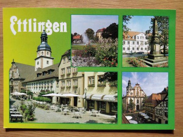 Postcard Ettlingen 4 pictures