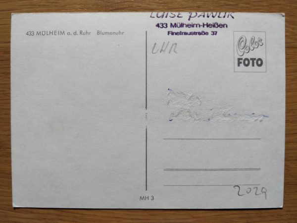 Postcard Mulheim Bluemenuhr - Image 2