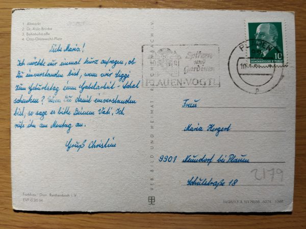 Postcard Plauen 4 pictures - Image 2
