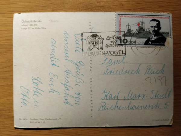 Postcard Goltzschlatbrucke - Image 2