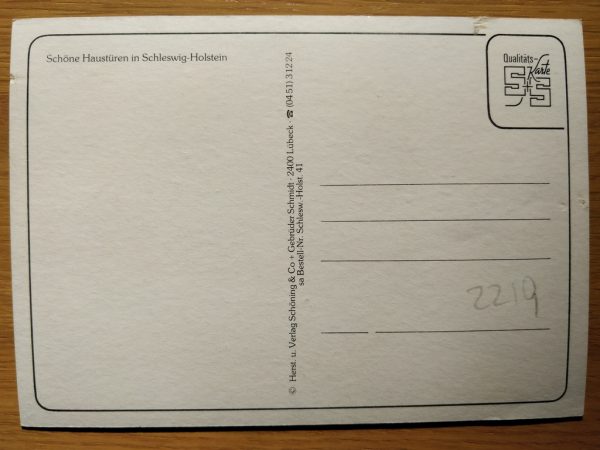 Postcard Hausturen Schleswig Holstein - Image 2
