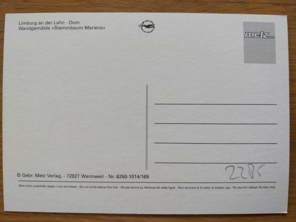 Postcard Stammbaum Mariens Dom Limburg and der Lahn - Image 2