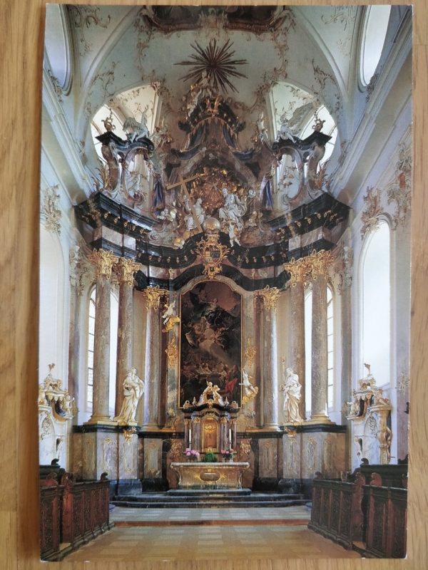 Postcard Amorbach Kirche Odenwald