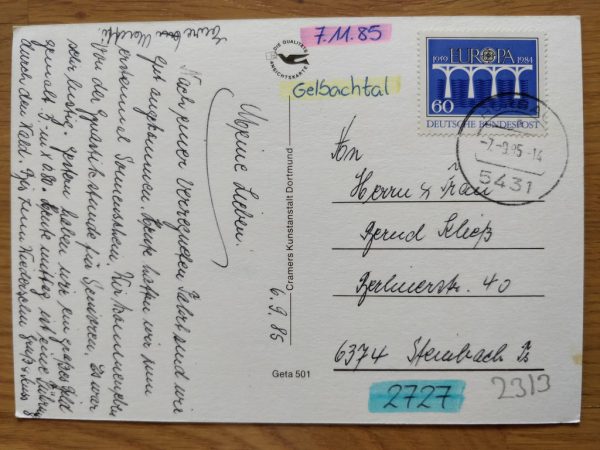 Postcard Map Gelbachtal - Image 2