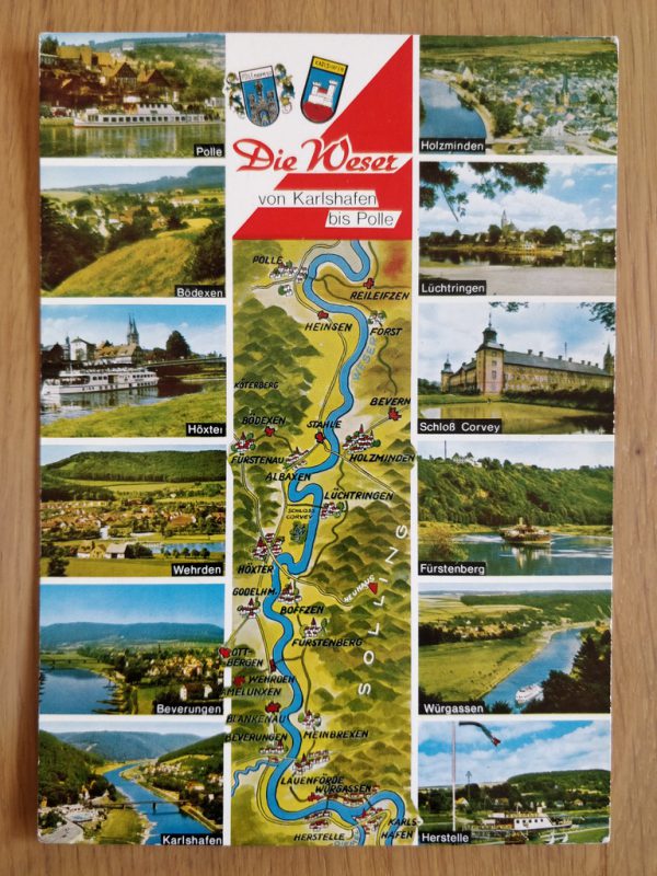 Postcard Die Wesel Karlshafen Polle