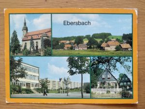 Postcard Ebersbach 4 pictures
