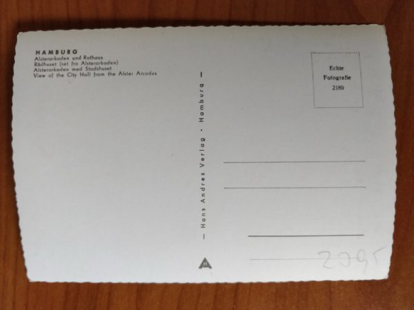 Postcard Hamburg Alsetrarkade - Image 2