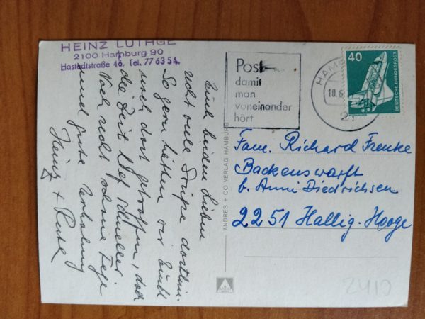 Postcard Gruss aus Hamburg Harburg - Image 2