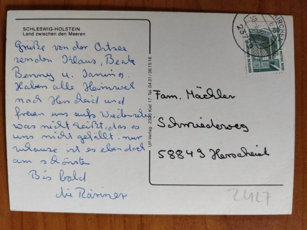 Postcard Ferienland Schleswig Holstein - Image 2