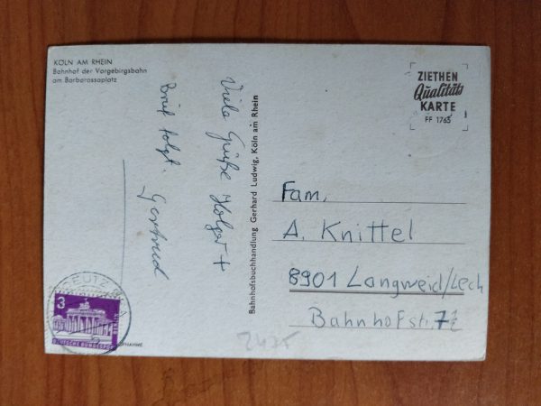 Postcard Koln am Rhein Bahnhof - Image 2