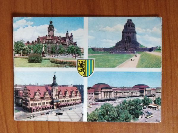 Postcard leipzig 4 pictures