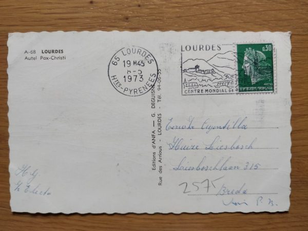 Postcard Lourdes Pax Christi - Image 2