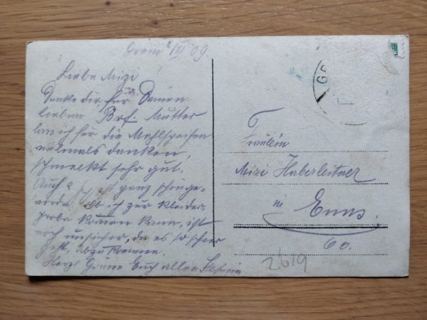 Postcard Rails Tunnel 1909 - Image 2