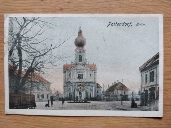 Postcard Pottendorf Church