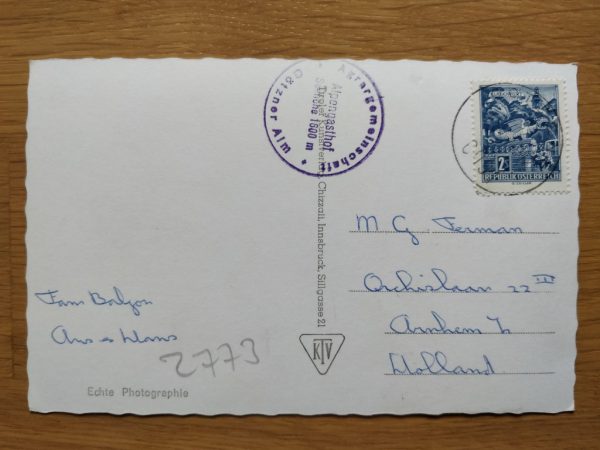 Postcard Alpengasthof Gotzner Alm - Image 2