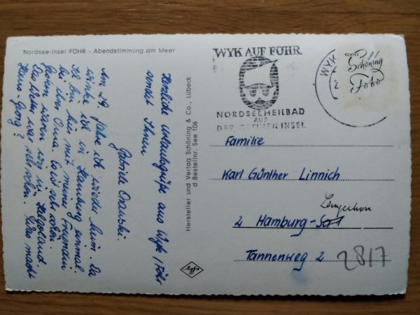 Postcard Nordsee Insel Fohr - Image 2
