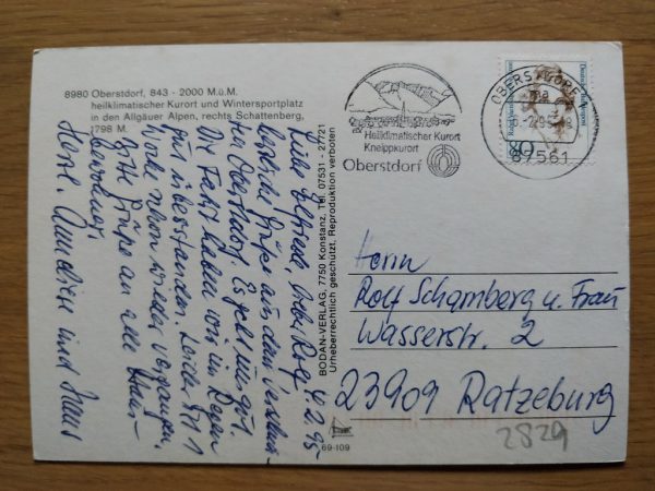 Postcard Oberstdorf Church - Image 2