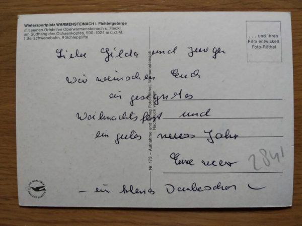 Postcard Grusse aus dem Fichtelgebirge - Image 2