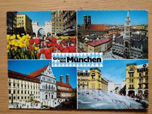 Postcard gruss aus Munchen 4 pictures