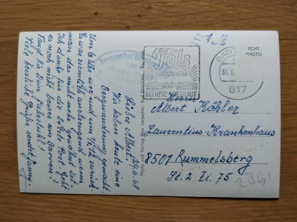 Postcard Blomberghaus Bad Tolz - Image 2