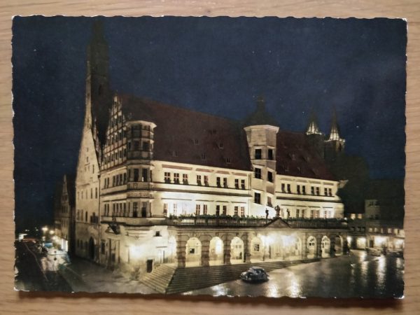 Postcard Rothenburg Rathaus
