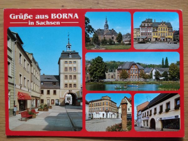 Postcard Grusse aus Borna in Sachen