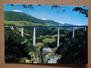 Postcard Europabrucke Schonberg A90