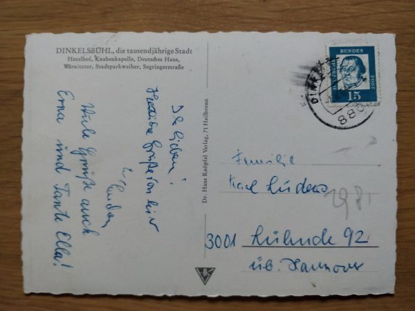 Postcard Gruss aus Dinkelsbuhl - Image 2