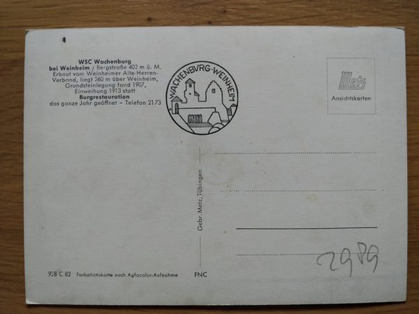 Postcard Wachenburg bei Weinsheim - Image 2