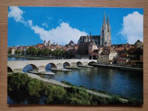 Postcard Regensburg Steinerne Brucke