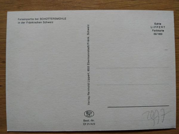 Postcard Felsenpartie bei Schuttersmuhle - Image 2