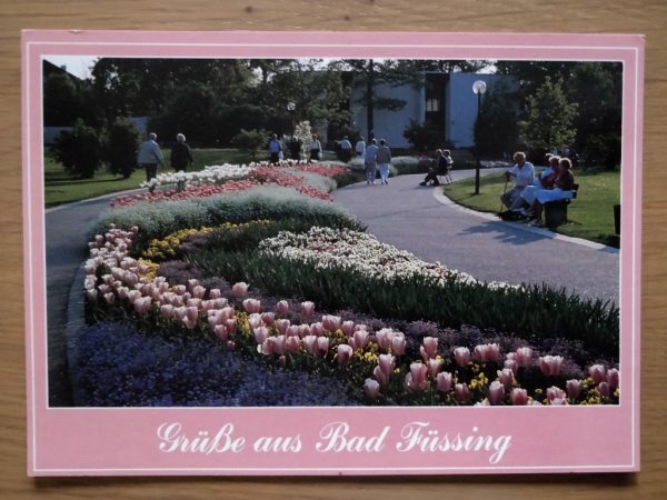 Postcard Grusse aus Bad Fussing Flowers