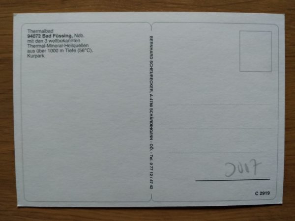 Postcard Grusse aus Bad Fussing Flowers - Image 2