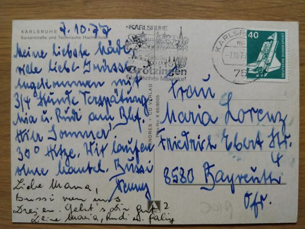 Postcard Karlsruhe Kaiserstrasse - Image 2