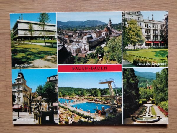 Postcard Baden Baden 6 pictures