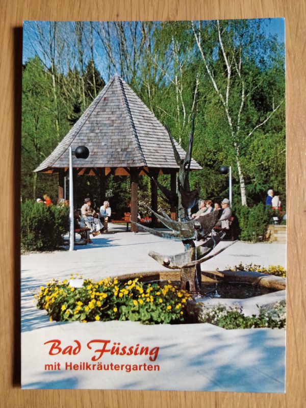 Postcard Bad Fussing mit Heilkrautergarten