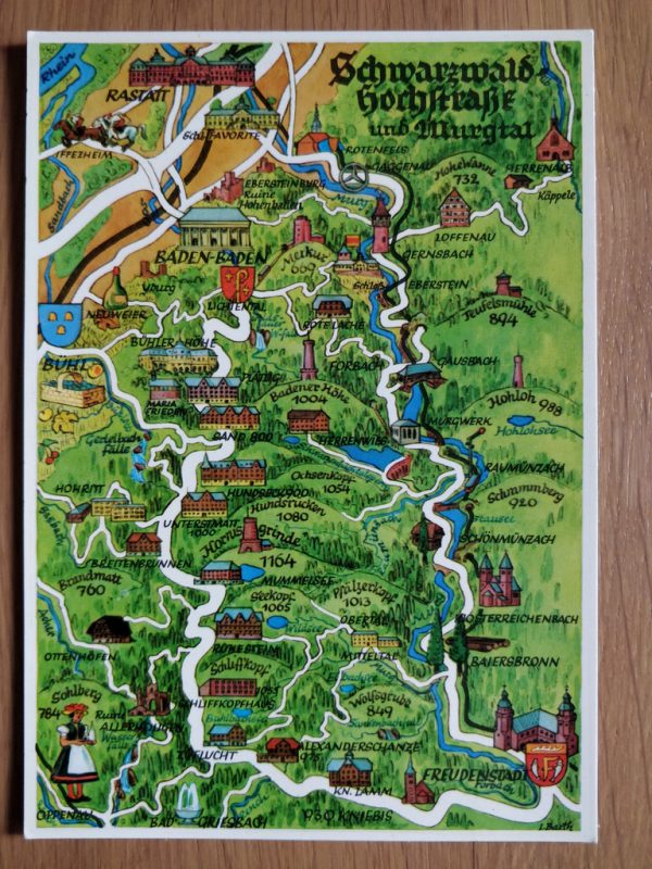 Postcard Schwarzwald Green Map