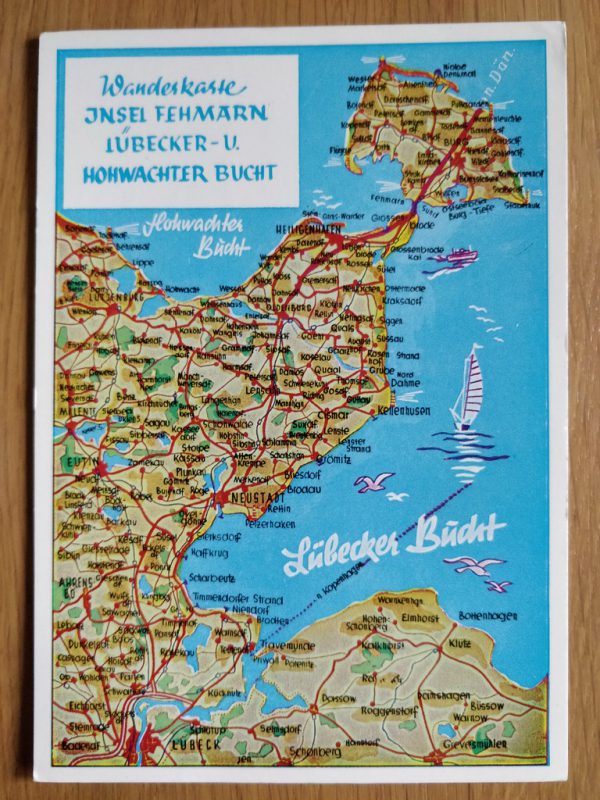 Postcard Wanderkarte Insel Fehmarn