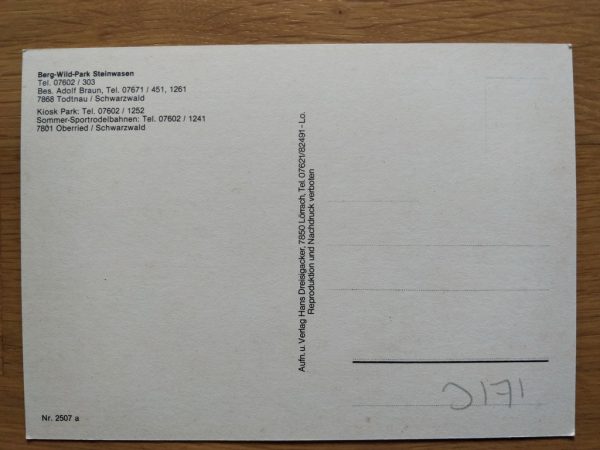 Postcard Berg und Wildpark Steinwasen - Image 2