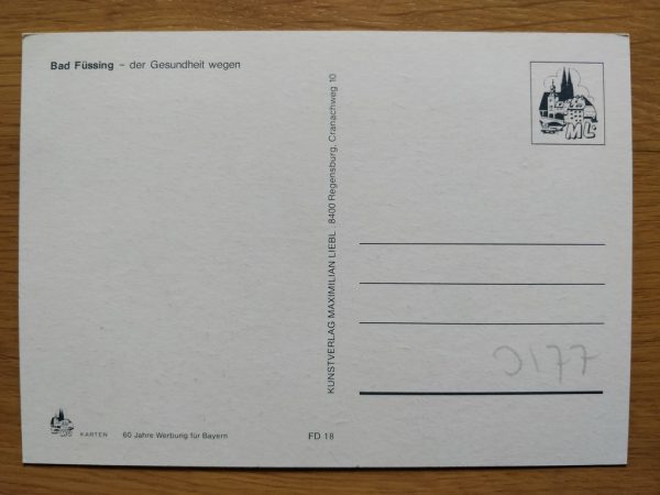 Postcard Bad Fussing Der Gesundheit wegen - Image 2