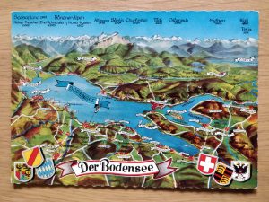 Postcard Der Bodensee Map
