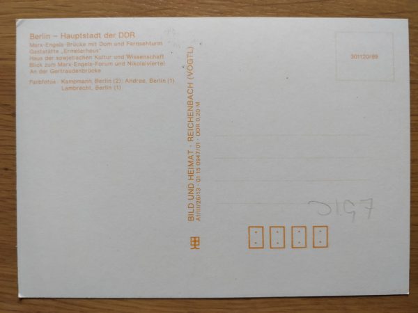 Postcard Berlin Haupstadt der DDR - Image 2
