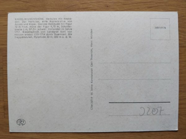 Postcard Kassel Wilhelmshohe Herkules - Image 2