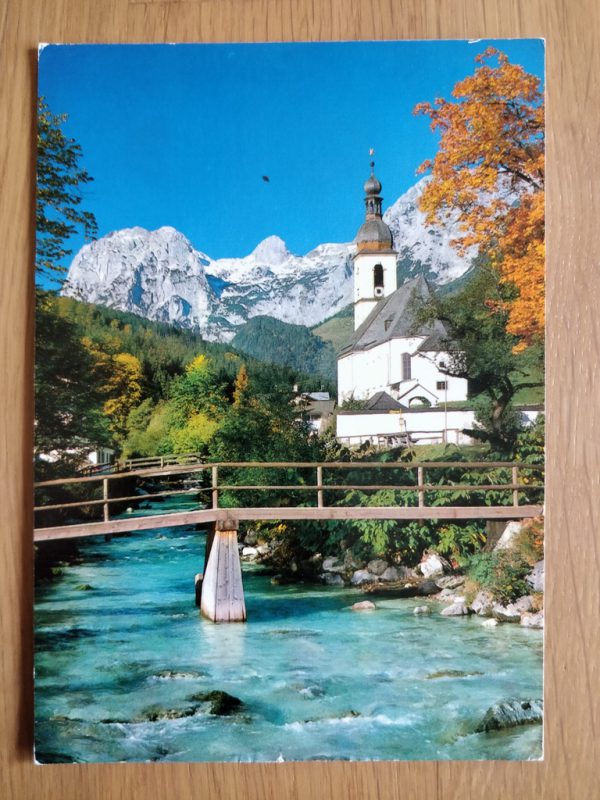 Postcard Ramsau mit Reiteraple 895