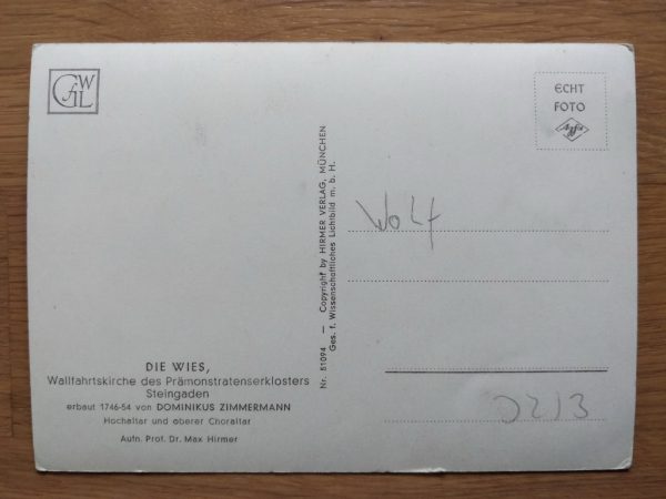 Postcard Die Wies Steingaden - Image 2