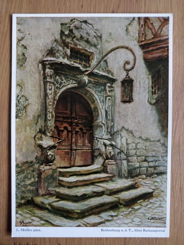 Postcard Rothenburg Rathausportal