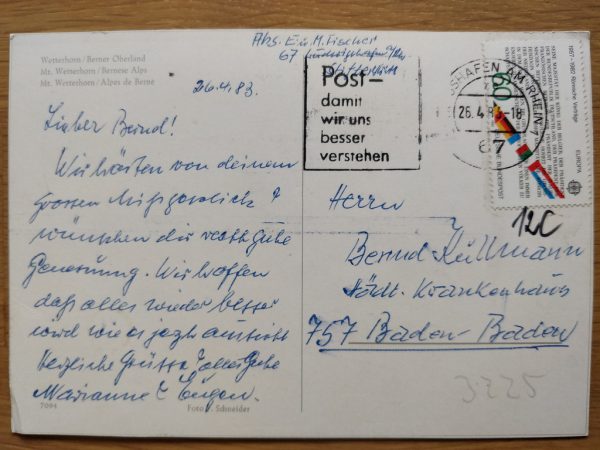 Postcard Wetterhorn Berner Oberland - Image 2