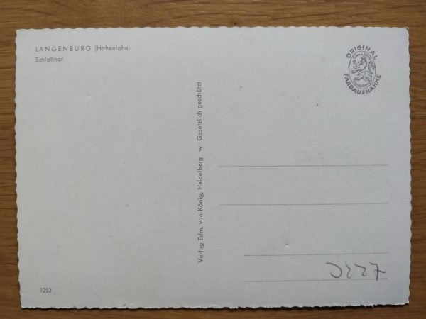 Postcard Schloss Langenburg - Image 2